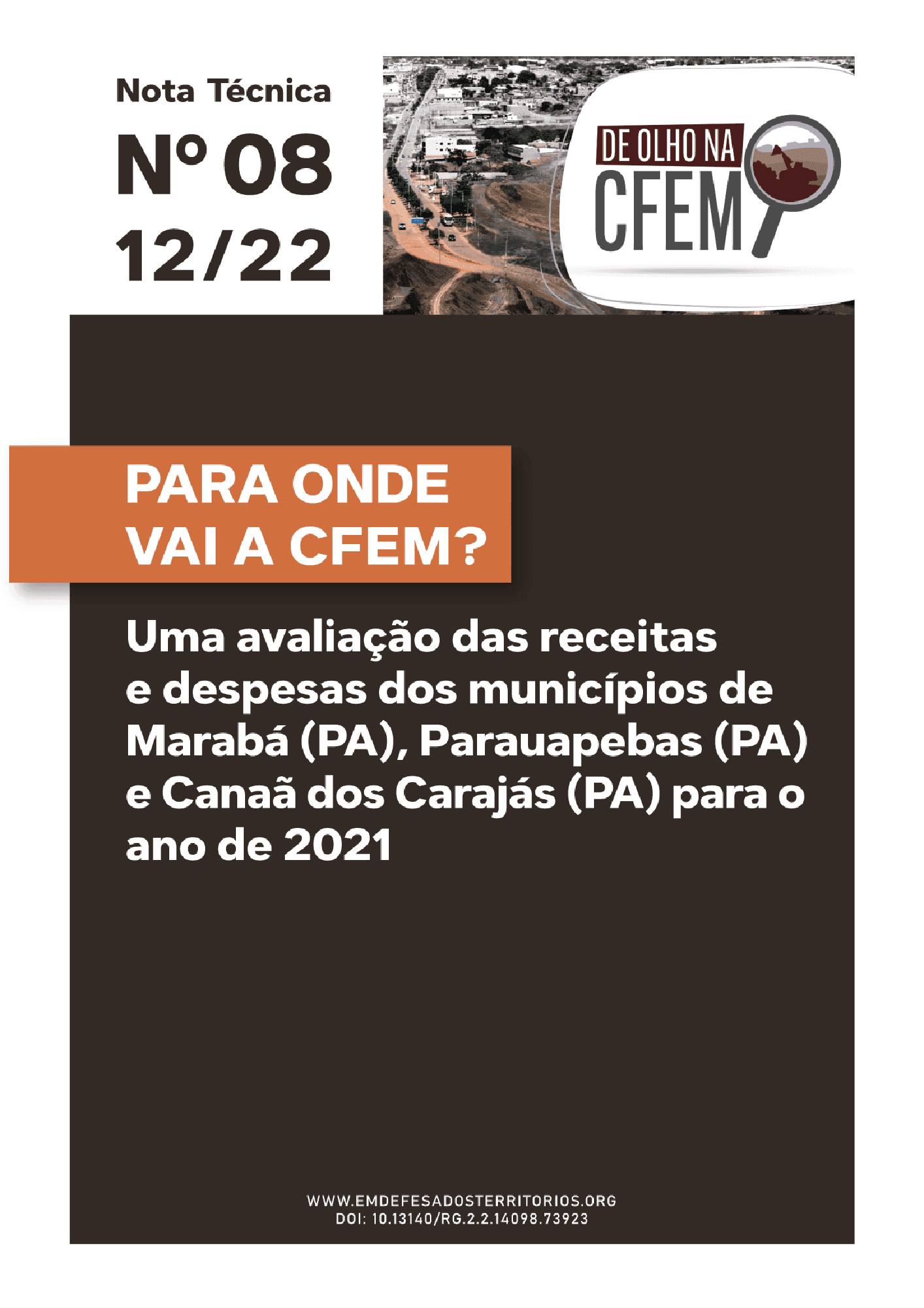 Imagem destacada da postagem NOTA TÉCNICA 08 – PARA ONDE VAI A CFEM? Uma avaliação das receitas e despesas dos municípios de Marabá (PA), Parauapebas (PA) e Canaã dos Carajás (PA) para o ano de 2021
